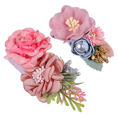 SHERCHPRY 2stücke Blumen-haarclips Für Mädchen Verspielte Haarspangen Mit Künstlichen Blumen Für Fotoshootings Partys Alltag Kräftigen Farben Als Haarschmuck Für Kleine Mädchen von SHERCHPRY