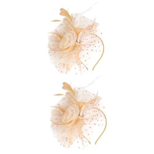 SHERCHPRY 2stücke Braut Fascinator Haarschmuck Mit Abnehmbaren Clips Eleganter Kopfputz Für Hochzeiten Teepartys Und Bankette von SHERCHPRY