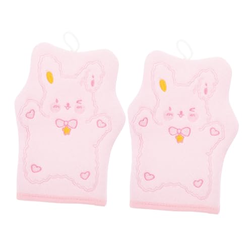 SHERCHPRY 2stücke Cartoon- Exfolierungs-handschuhe Für Mädchen Und Erwachsene Sanfte Körperpeeling-mitts Für Gründliche Und Massage Für Duschen Und Baden von SHERCHPRY