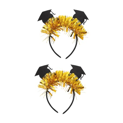 SHERCHPRY 2stücke Doktorhut Stirnband Abschluss-haarreif Mini-hut-haar-accessoires Für Erwachsene Kopfschmuck von SHERCHPRY