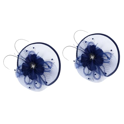 SHERCHPRY 2stücke Fascinator Haarclip Und Stirnband Elegante Netz Und Feder-haarschmuck Für Hochzeiten Teepartys Und Formelle Anlässe Vintage-stil Für Damen von SHERCHPRY