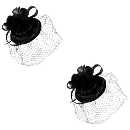SHERCHPRY 2stücke Fascinator Haarreif Für Frauen Elegantes Teeparty-accessoire Mit Blumen Und Schleier Für Hochzeiten Cocktailpartys Und Fotoshootings Bequem Und Leicht Zu Tragen von SHERCHPRY