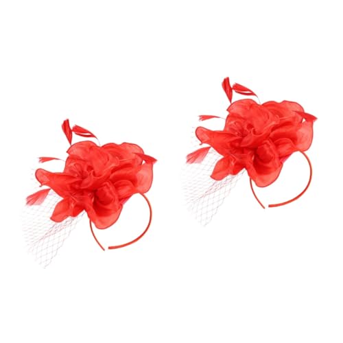 SHERCHPRY 2stücke Fascinator Hut Mit Blumen Und Federn Eleganter Haarschmuck Für Tea Party Und Hochzeiten Vielseitiges Stirnband Für Damen Rotes Design Für Festliche Anlässe SHERCHPRY 2stücke Fascinator Hut Mit Blumen Und Federn Eleganter Haarschmuck Für Tea Party Und Hochzeiten Vielseitiges Stirnband Für Damen Rotes Design Für Festliche Anlässe von SHERCHPRY