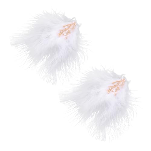 SHERCHPRY 2stücke Fieder Haarnadeln Für Mädchen Mädchen Fieder Kopfschmuck Haarspangen Fascinator Haarspangen Stilvolle Haarnadeln Mit Perlen Und von SHERCHPRY