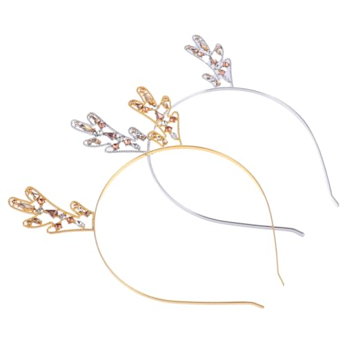 SHERCHPRY 2stücke Geweih Stirnband Metall Weihnachts Haarband Rentier Stirnband Weihnachts Haarreif Haarbänder Kopfschmuck Für Party Geburtstag Hochzeit von SHERCHPRY