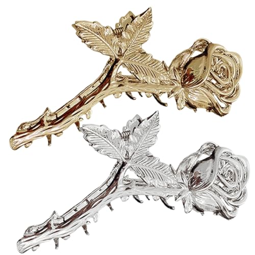 SHERCHPRY 2stücke Haarklammern Rosenform Haarspangen Für Damen Haarklemmen Blumenform Haarschmuck Accessoires Für Frauen Hochzeit Geburtstag Party von SHERCHPRY