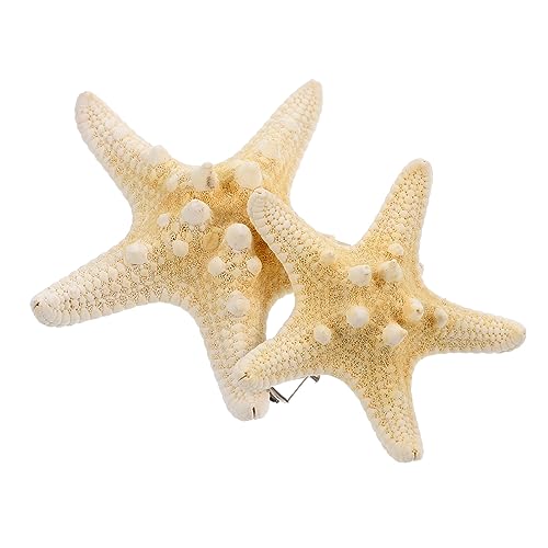 SHERCHPRY 2stücke Handgefertigte Fünfzackige Seestern-haarspange Strand-haarnadel Für Damen Und Mädchen Ca Haarschmuck Für Abschlussbälle Und Partys von SHERCHPRY