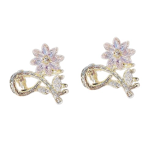 SHERCHPRY 2stücke Kleine Blumen Haarklammer Aus Kristall Haarklammer Für Frauen Teenager-mädchen Und Junge Mädchen Flexibel Und Haltbar von SHERCHPRY