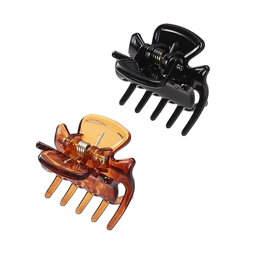 SHERCHPRY 2stücke Perlmutt-haarklammern Für Frauen Haarspangen Für Mädchen Kleine Kieferklammern Mit Kunststoff-haarklammern Haarschmuck Für Frauen Und Mädchen Hellschwarz von SHERCHPRY