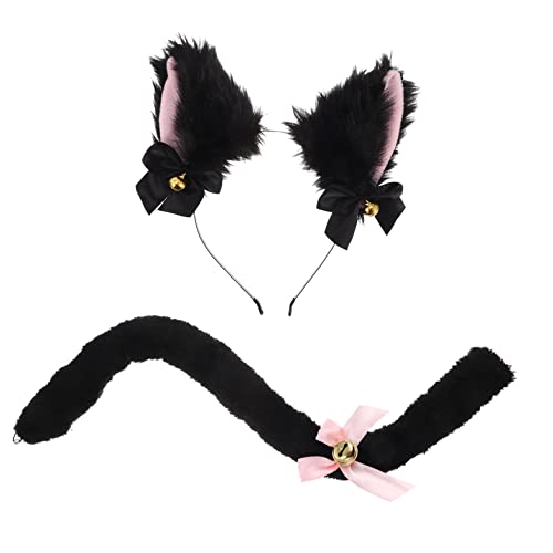 SHERCHPRY 2stücke Teiliges Katzenohren Und Katzenschwanz Set Für Halloween Cosplay Verstellbar Und Hautfreundlich Für Kostümpartys Und Rollenspiele Für Erwachsene Und Junge Mädchen von SHERCHPRY