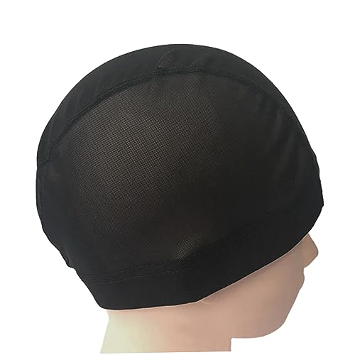 SHERCHPRY 2stücke Elastische Perückenmützen Zum Selbermachen Verstellbare Netzperücken Für Unisex Schwarz von SHERCHPRY