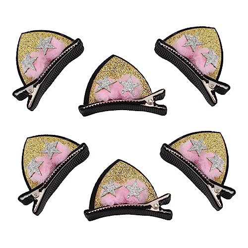 SHERCHPRY 3paare Katzenohr-haarspangen Aus Hochwertigem Material Dekorative Haarspangen Als Schöne Haarspange Katzenohr-haarnadeln Für Mädchen Zum Geburtstag von SHERCHPRY
