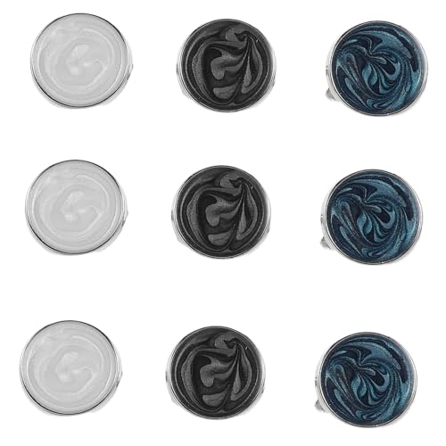 SHERCHPRY 3paare Manschettenknöpfe Für Herrenhemden Umschlagmanschetten Smoking-accessoires Für Formelle Anlässe Klassisches Design Für Anzug-kleiderschmuck von SHERCHPRY