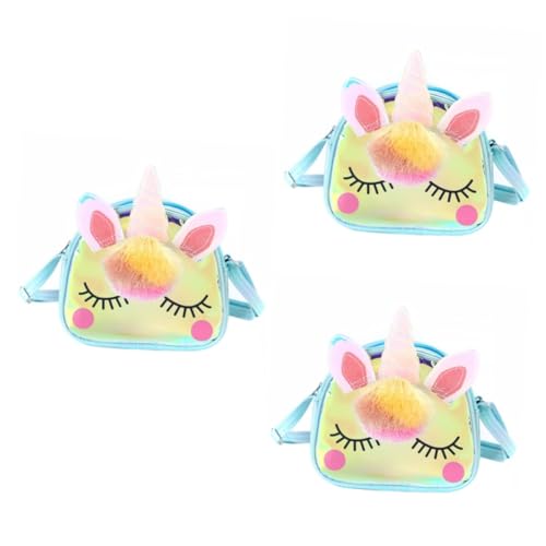 SHERCHPRY 3 STK Einhorn Umhängetasche Zubehör Für Outdoor-geldbörsen TPU-umhängetasche Handy-Aufbewahrungstasche Kinder-Einhorn-geldbörse Klare Tasche Grüßer Student Brieftasche Niedlich von SHERCHPRY