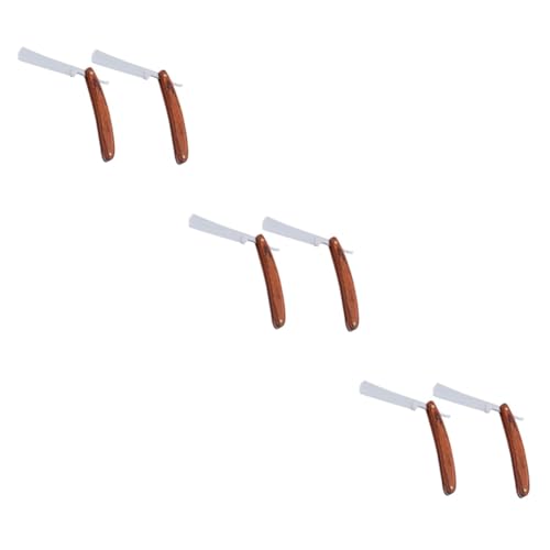 SHERCHPRY 3 Sätze Farbiger Holzrasierer Rasierapparat Klingen Rasieren Doppelt Handhaben Werkzeug Rasiermesser Männer Rasiermesser Für Männer Hölzern Brown 2 Stücke * 3 von SHERCHPRY