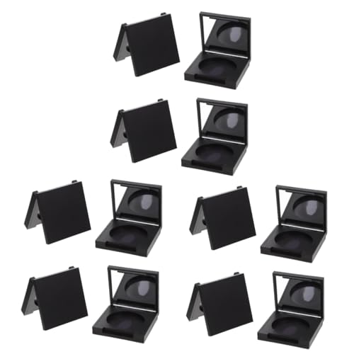 SHERCHPRY 3 Sätze Matte Schwarze Quadratische Lidschatten Dosen Langlebige Make Up Behälter Kompakte Puder Und Aufbewahrung Tragbar Geeignet Für DIY Kosmetik Und Lidschatten Pans 4 Stück * 3 von SHERCHPRY