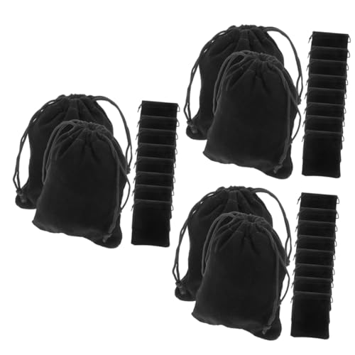 SHERCHPRY 3 Sätze Reisebeutel Damen Toilettenartikel Organizer Drawstring Aus Schwarzem Für Schmuck Und Make Up Langlebig Und 15 Stücke * 3 von SHERCHPRY