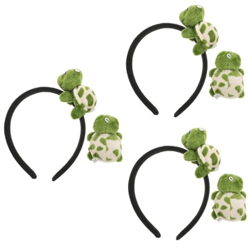 SHERCHPRY 3 Sätze Schildkröten Stirnband und Haarklammer Niedliche Tier Cosplay Kopfbedeckung Universelle mit Weichen Kanten Langlebiges Bequemes Halloween Haarschmuck für Erwachsene von SHERCHPRY