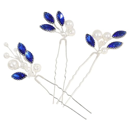 SHERCHPRY 3 Stck. Hochzeit Braut Haarnadel Brautkopfschmuck für die Hochzeit Mädchen Haarzubehör Dekoration Zeremonie Party drei Frauen Haarnadeln U-förmige Haarnadel Metall von SHERCHPRY