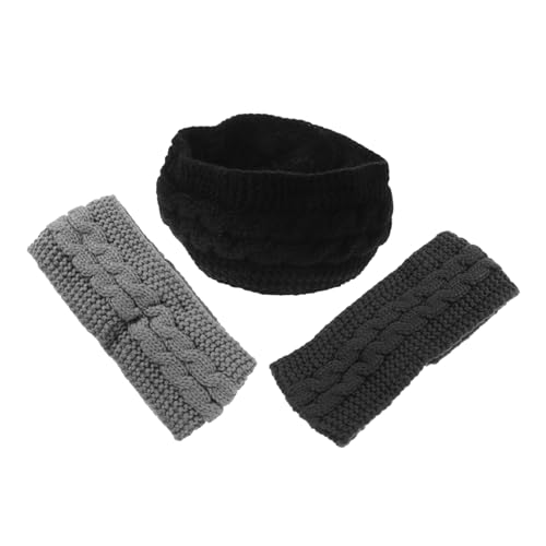 SHERCHPRY 3stücke Winter Wärmende Stirnbänder Für Damen Ohrwärmer Haarband Strick Stirnbänder Für Outdoor von SHERCHPRY