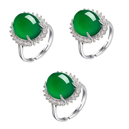 SHERCHPRY 3 Stk jahrestag damenringe Edelsteinring für geldgeschenke geburtstag قرآن Muttertagsgeschenk Hochzeitsgeschenk eleganter Ringschmuck Achatring Blühen Geburtstagsgeschenk Fräulein von SHERCHPRY