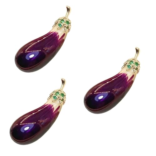 SHERCHPRY 3stücke Lapel Pin Aubergine Brosche Für Damen Trendiges Kostümzubehör Für Jacke T-shirt Und Cheongsam Dekorativer Clip Für Besondere Anlässe Und von SHERCHPRY