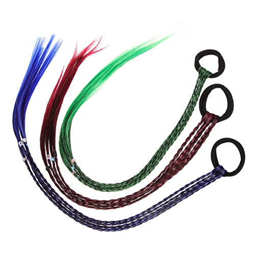SHERCHPRY 3 Stück Buntes Kopfschmuck Haarseil Haare für Brötchen lockige Haarprodukte Haarbindungen für Frauen perücken Haarschmuck für Frauen Haarverlängerungen Hochtemperaturdraht von SHERCHPRY