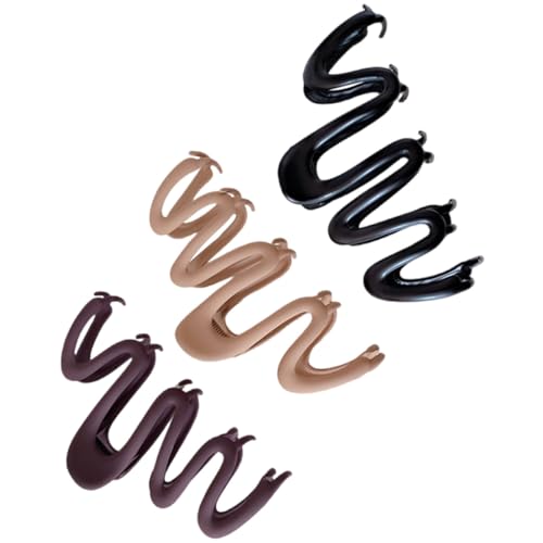 SHERCHPRY 3 Stück Große Krallen Haarklammern für Dickes Haar Wellenförmige Haarclips Schokoladen und Rutschfeste Haaraccessoires für Damen für Hochsteckfrisuren SHERCHPRY 3 Stück Große Krallen Haarklammern für Dickes Haar Wellenförmige Haarclips Schokoladen und Rutschfeste Haaraccessoires für Damen für Hochsteckfrisuren von SHERCHPRY