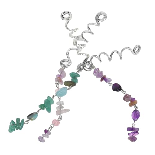 SHERCHPRY 3stücke Dreadperlen Haarschmuck Für Zöpfe Zopfaccessoires Aus Legierung Und Stein Exquisiter Dreadlock-flechtaccessoire Langlebig Und Leicht Anzuordnen Flechtschmuck Für von SHERCHPRY