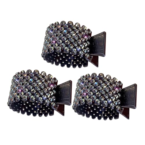 SHERCHPRY 3stücke Glitzernde Haarklammern Aus Metall Mit Strass Rutschfeste Ponytail Clips Für Frauen Und Mädchen Luxuriöse Haaraccessoires Für Eleganten Look von SHERCHPRY