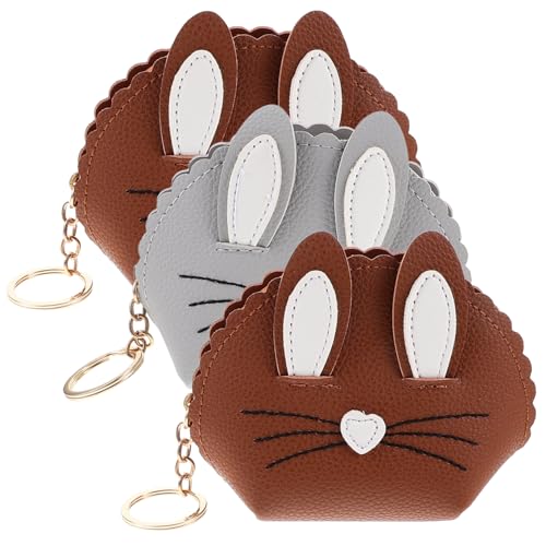 SHERCHPRY 3stücke Bunny Ear Geldbörse Süße Kaninchenohren Münztasche Pu Material Für Shopping Und Tägliche Verwendung Zufällige Farben von SHERCHPRY