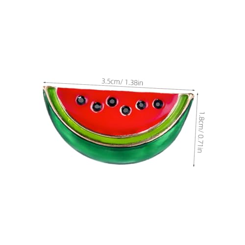 SHERCHPRY 3 Stück Mini Wassermelonen Broschen Anstecknadeln aus Legierung Cartoon Design Haltefunktion für Schals und Kleidung Modischer Damenschmuck für Alltag und Festtage von SHERCHPRY