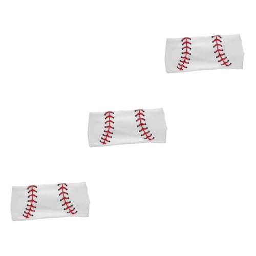 SHERCHPRY 3 Stück Softball Stirnband aus Weichem Hautfreundlichem Schweißabsorbierend Elastisch und Rutschfest Sportliches Haarband für Damen und Herren für Softball Fitness und Freizeit von SHERCHPRY