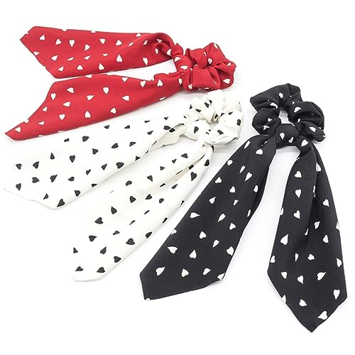 SHERCHPRY 3 Stück Teiliges Haarband mit Herzmotiv Elastische Haargummis für Damen Rot Stilvolle Haaraccessoires für Festliche Anlässe von SHERCHPRY