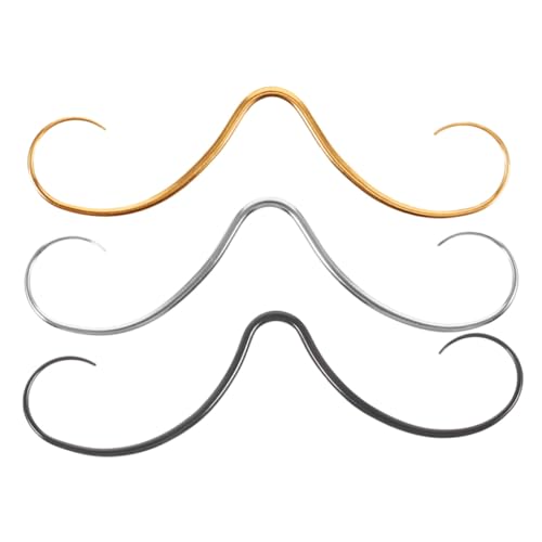 SHERCHPRY 3 Stück Teiliges Septum Fake Nasenringe aus Edelstahl Dünner Nasenring mit Glatter Oberfläche Komfortabel und Hautfreundlich Modisches Piercing Schmuck für Herren und Damen von SHERCHPRY