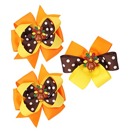SHERCHPRY 3 Stück Teiliges Thanksgiving Haarschmuck für Niedliche Braune Feuerhahn Haarspangen mit Schleifen Leichte Langlebige Party Accessoires für Mädchen Einfach zu Tragen und SHERCHPRY 3 Stück Teiliges Thanksgiving Haarschmuck für Niedliche Braune Feuerhahn Haarspangen mit Schleifen Leichte Langlebige Party Accessoires für Mädchen Einfach zu Tragen und von SHERCHPRY