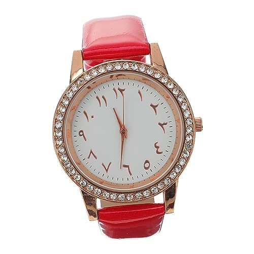 SHERCHPRY 3stücke Damen Armbanduhr Mit Glitzer Und Funkelndem Design Elegante Pu-lederuhr Für Freizeit Partys Und Besondere Anlässe Verstellbar Und Präzise von SHERCHPRY