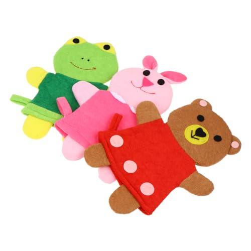 SHERCHPRY 3 Stücke Kinder Badehandschuhe Cartoon Tierform Weich Kinderfreundlich mit Massagefunktion für und Kleinkind Badewannen von SHERCHPRY