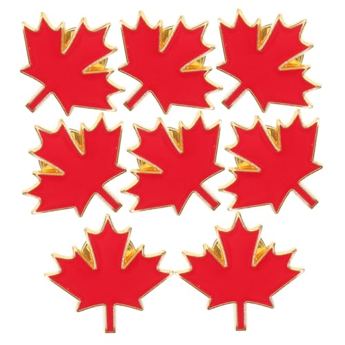 SHERCHPRY 30 Stück Ahornblatt Broschen für Kleidung Rote Metall Anstecknadeln mit Lackiertem Blattmotiv Leichte Langlebige Schmuckclips für Hemden Mäntel Schals Modische Herbstdeko von SHERCHPRY