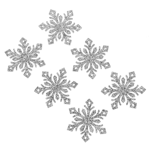 SHERCHPRY 30 Stück Teiliges DIY Haarschmuck Glänzende Haarklammern Silberfarbene Haar accessoires für Bastelbedarf Winterdekoration von SHERCHPRY