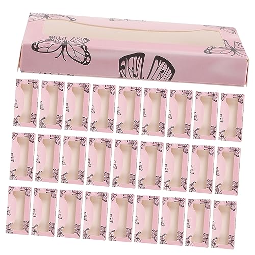 SHERCHPRY 30 Stück Teiliges Rechteckiges Wimpern Aufbewahrungsbox mit Klarem Sichtfenster Leichter Falscher Wimpernhalter aus Karton Praktische Aufbewahrung für Künstliche Wimpern zu Hause von SHERCHPRY