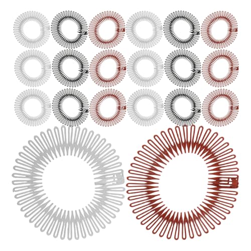 SHERCHPRY 30stücke Kamm-haarband Für Damen Dehnbare Haarkämme Stretch-kamm-stirnband Mit Kreisförmigen Zähnen Haarwickelhalter Für Outdoor-aktivitäten Und Sport von SHERCHPRY