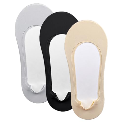 SHERCHPRY 3Paare Low Geschnittene Unsichtbare Füßlinge Und Komfortable Showsocken Für Damen Atmungsaktive Und Rutschfeste Sneaker von SHERCHPRY