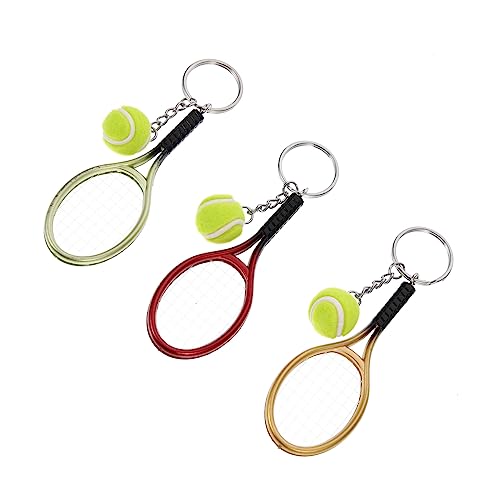 SHERCHPRY 3stücke Tennis Schlüsselanhänger Aus Dekorative Schlüsselanhänger Und Zubehör Für Tennisliebhaber Multifunktionale Tennisornamente Für Taschen Und Schlüssel von SHERCHPRY