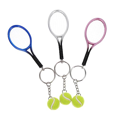 SHERCHPRY 3stücke Teiliges Tennis Schlüsselanhänger Dekorative Plastikringe Für Taschen Und Schlüssel Sportliches Für Tennisfans von SHERCHPRY