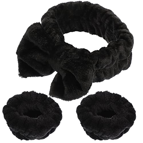 SHERCHPRY 3Pcs Wasserabsorbierende Stirnbänder Armbänder Spa-Dusche Wasch Gesicht Stirnband Handgelenk Waschband Set Bequeme Armbänder Gesichtsreinigung Haarbänder Für Mädchen von SHERCHPRY