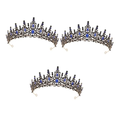 SHERCHPRY 3St Krone Diamant-Haarschmuck Halloween-Kostüme für Frauen Mädchen-Outfits Tiara Diademe für Bankette Brautkopfschmuck Abschlussball Kopfbedeckung Zubehör Kleidung Fräulein Strass von SHERCHPRY