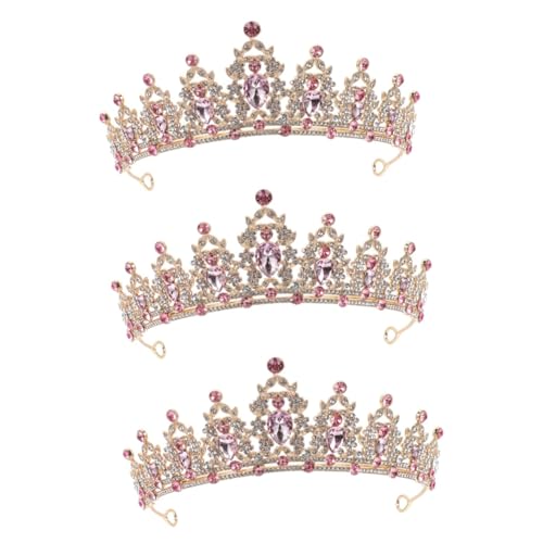 SHERCHPRY 3St Krone hair accessories for girls hochzeitshaar schmuck Tiara-Verzierung Strass Tiara Kopfschmuck Glitzer Hochzeit Tiara Strass-Tiara Strasssteine Kopfbedeckung schmücken Braut von SHERCHPRY