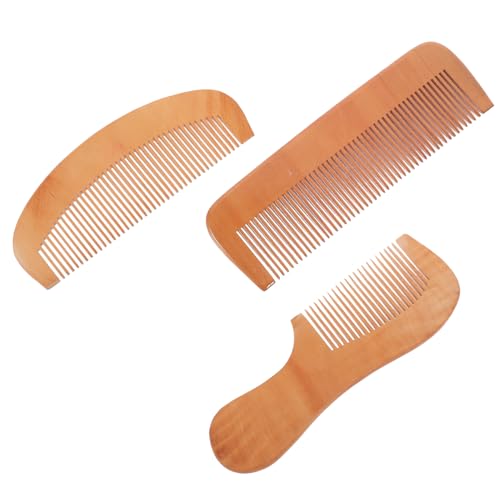 SHERCHPRY 3stücke Holz Haarkamm Für Frauen Massagekamm Kopfhaut Massager Holz Haar Kämme Kleiner Kamm Für Haarschneide Und Styling von SHERCHPRY