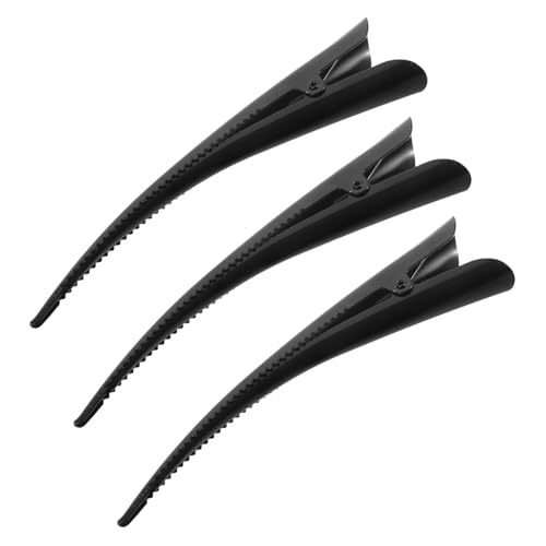 SHERCHPRY 3stücke Entenschnabel-haarspange Aus Metall Schwarz Alligator-haarspange Für Damen Mädchen Entenschnabel-haar-accessoires Haarklammern Für Lockenfeststecken von SHERCHPRY